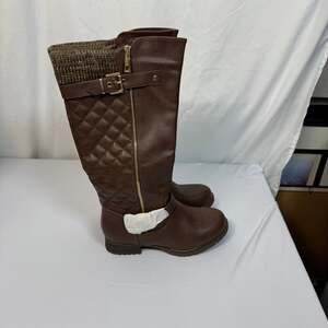 Global Win Dark Brown Riding Boots Size 8